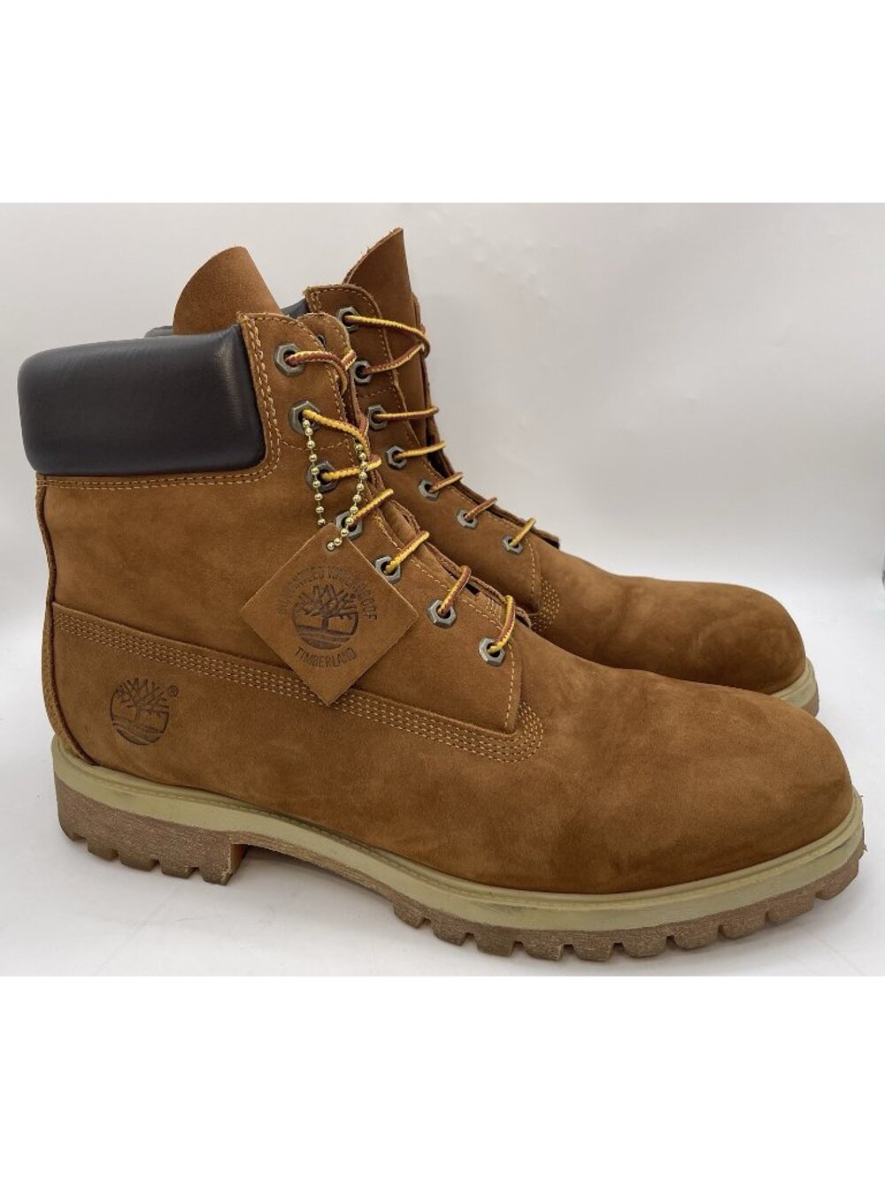 Timberland Men’s 6-Inch Premium Waterproof Nubuck Boots Wheat Brown Size 13